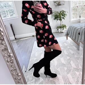 Stuart Weitzman Black Women's Knee-High Suede Boots 5” Heel Size 9.5